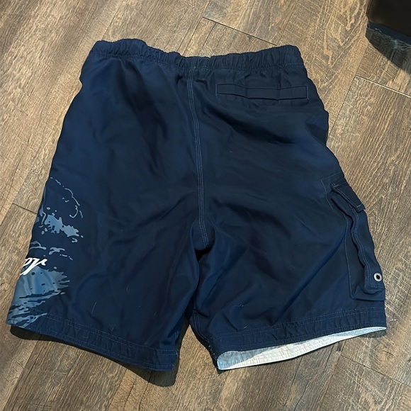HOLLISTER Men’s MEDIUM Navy Boardshorts  Mesh Lined Velcro Fly Embroidered logo - Picture 5 of 8